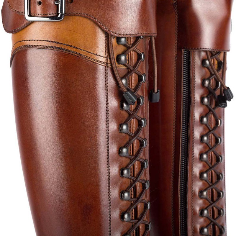 Bottes Équitation Dressage Alberto Fasciani - Cuir Marron Taille 39/US 8 - Italie